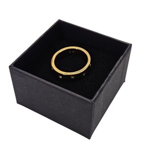 Swarovski Gold Tone Crystal Band Ring – Size 8 (58) – Missing Crystals